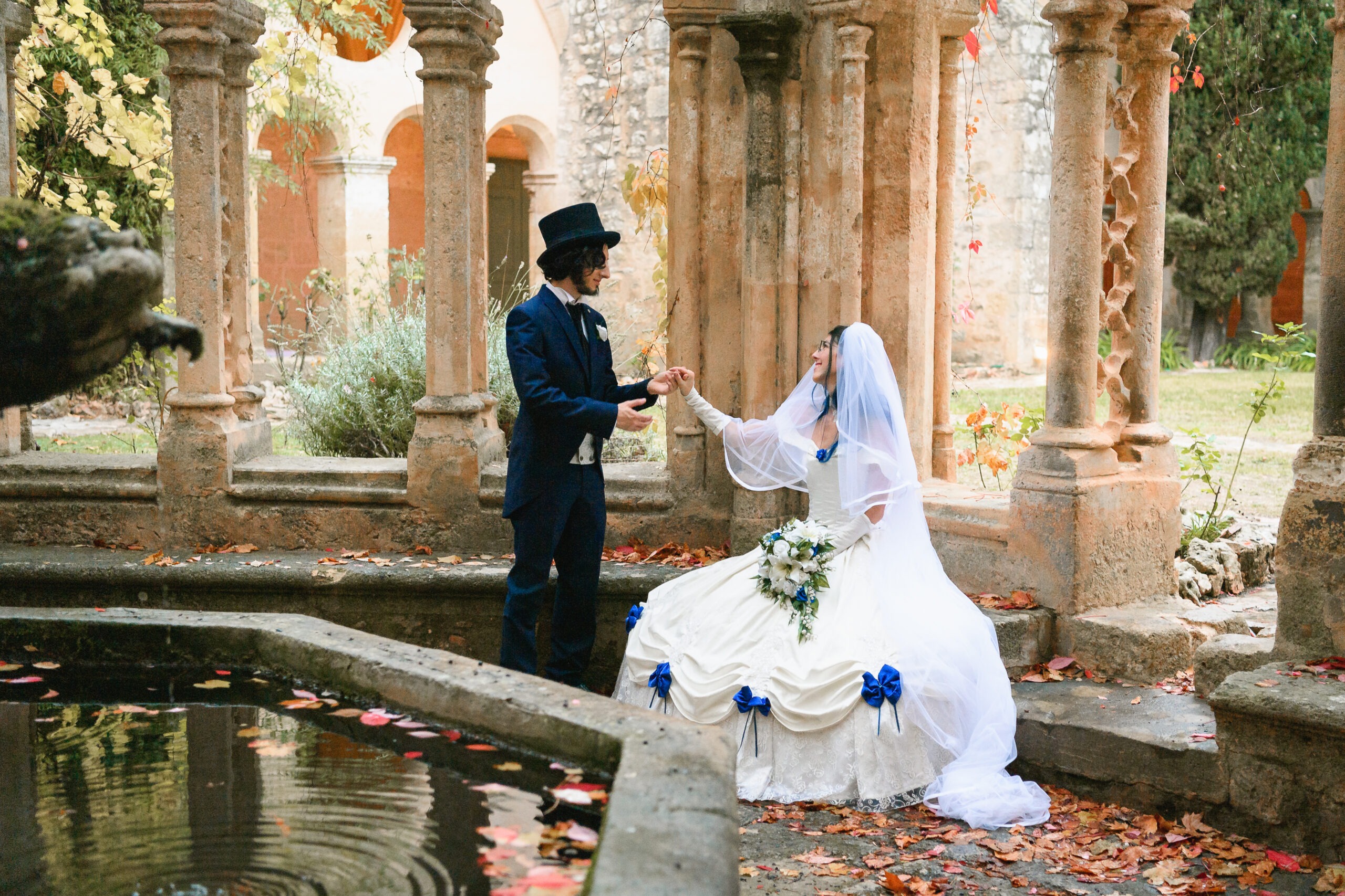 Reportage photo du mariage d'élodie et hugoi à l'abbaye de valmagne à villeveyrac 34560 réalisé par le photographe mariage de montpellier Alexandreflury.